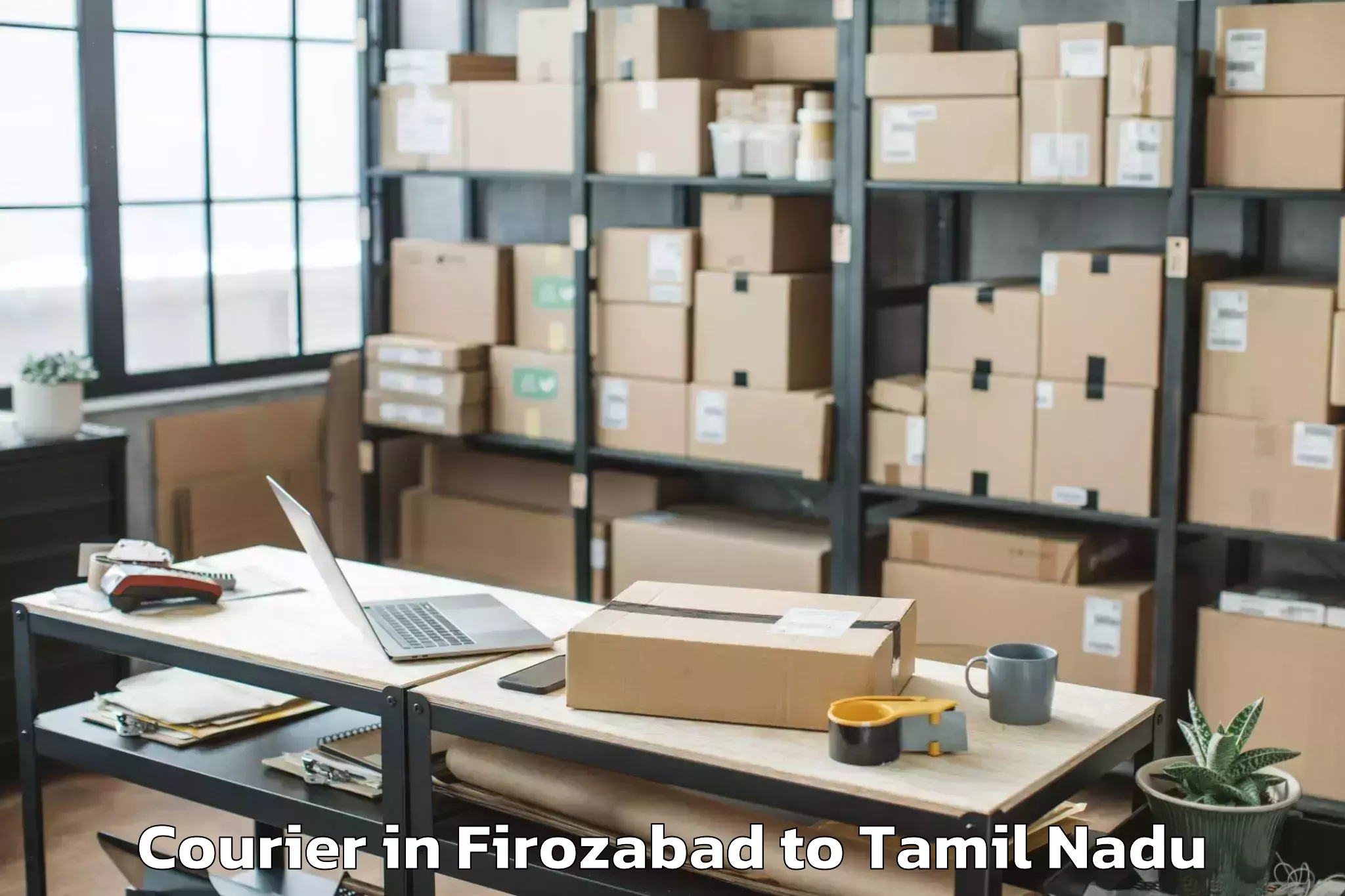 Hassle-Free Firozabad to Avudayarkoil Courier